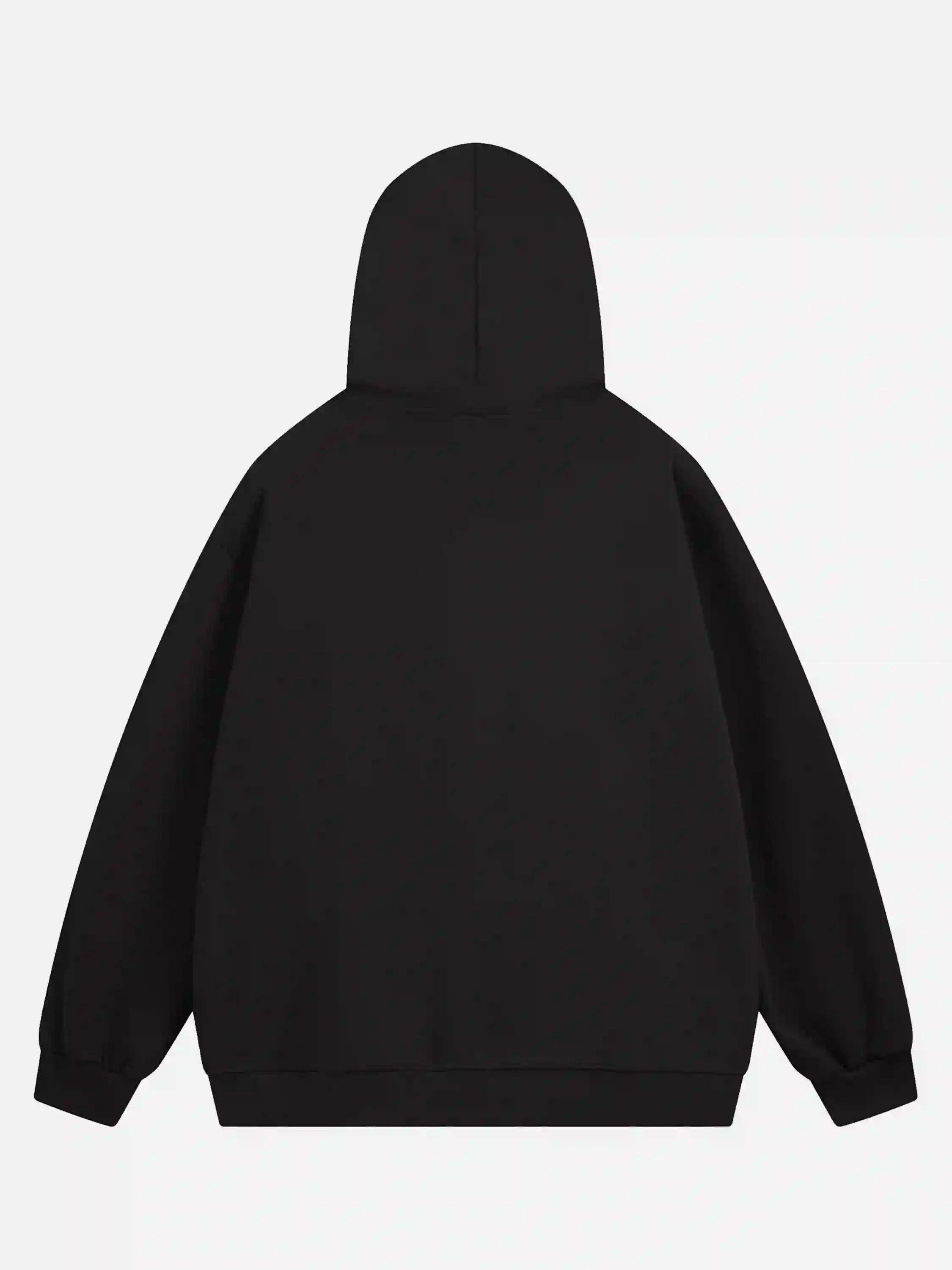 Concert Outfit Creative Handshake Print Hoodie
