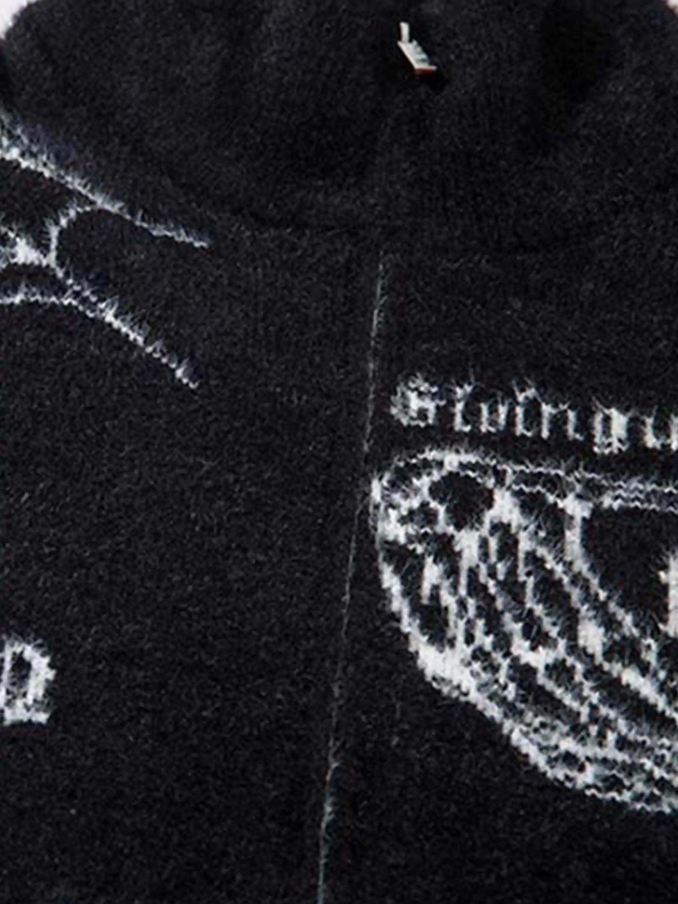Concert Outfit Cross Heart Butterfly Jacquard Cardigan