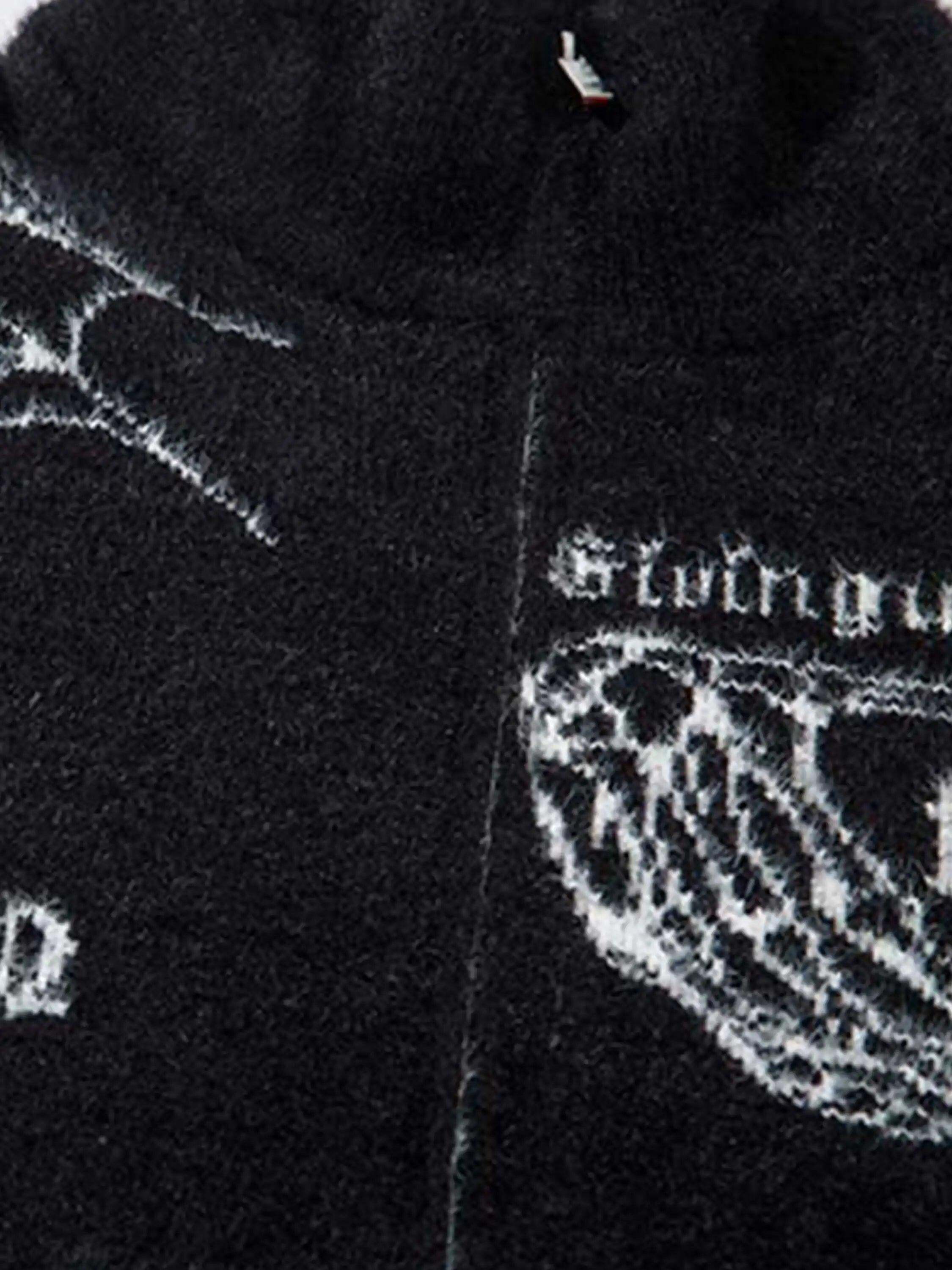 Concert Outfit Cross Heart Butterfly Jacquard Cardigan