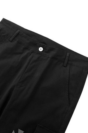 Concert Outfit Cross Printed Multi-Pocket Casual Pants