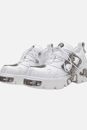 Concert Outfit Dark Metal Heavy-Soled Small Leather Shoes