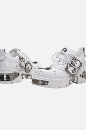 Concert Outfit Dark Metal Heavy-Soled Small Leather Shoes