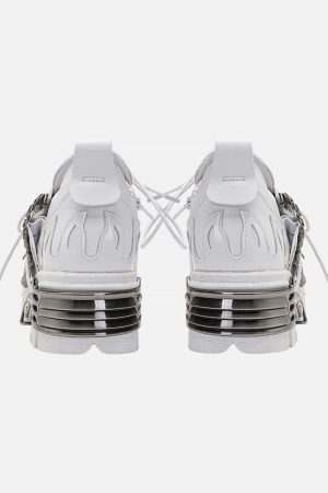 Concert Outfit Dark Metal Heavy-Soled Small Leather Shoes