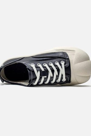 Concert Outfit Deconstructed Distressed PU Leather Casual Shoes