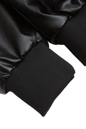 Concert Outfit Deconstructed Multi Pocket Fur Hooded PU Leather Jacket