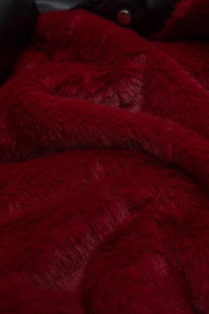 Concert Outfit Deconstructed Multi Pocket Fur Hooded PU Leather Jacket