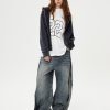 Concert Outfit Deconstruction Patchwork Washed Loose Jeans
