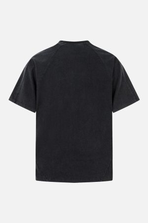 Concert Outfit Deconstruction Split Embroidered T-Shirt