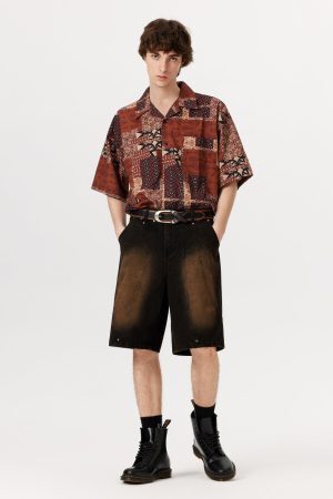 Concert Outfit Deconstructive Washed Jorts