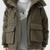 Concert Outfit Detachable Hat Patchwork Winter Coat