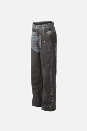 Concert Outfit Digital 3D Printed Fake Two Pair Jeans