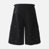 Concert Outfit Dirty Dyed Distressed Cargo Jorts
