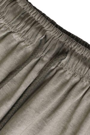 Concert Outfit Distressed Washed Drawstring Shorts