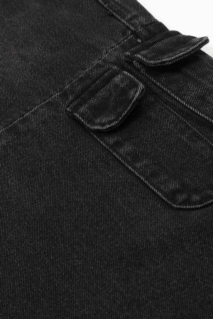 Concert Outfit Distressed Washed Multi-Pocket Cargo Jeans