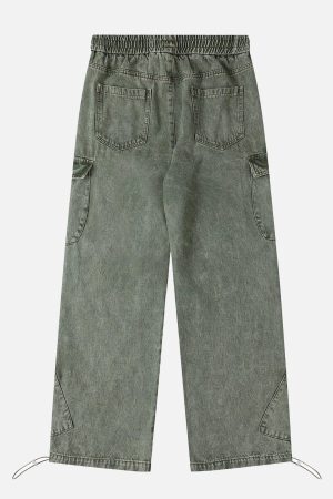 Concert Outfit Drawstring Loose Cargo Jeans