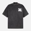Concert Outfit Embroidered Neckline Oversized T-Shirt