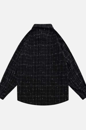 Concert Outfit Embroidered Plaid Shirt