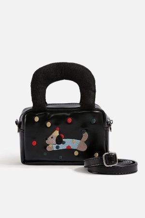 Concert Outfit Embroidery Cartoon Dog Bag