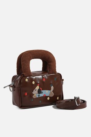 Concert Outfit Embroidery Cartoon Dog Bag