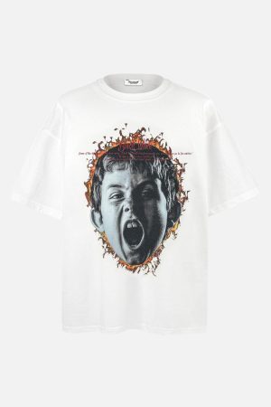 Concert Outfit Fiery Scream Vintage Wash Tee