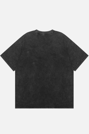 Concert Outfit Flame Star Print Washed Tee