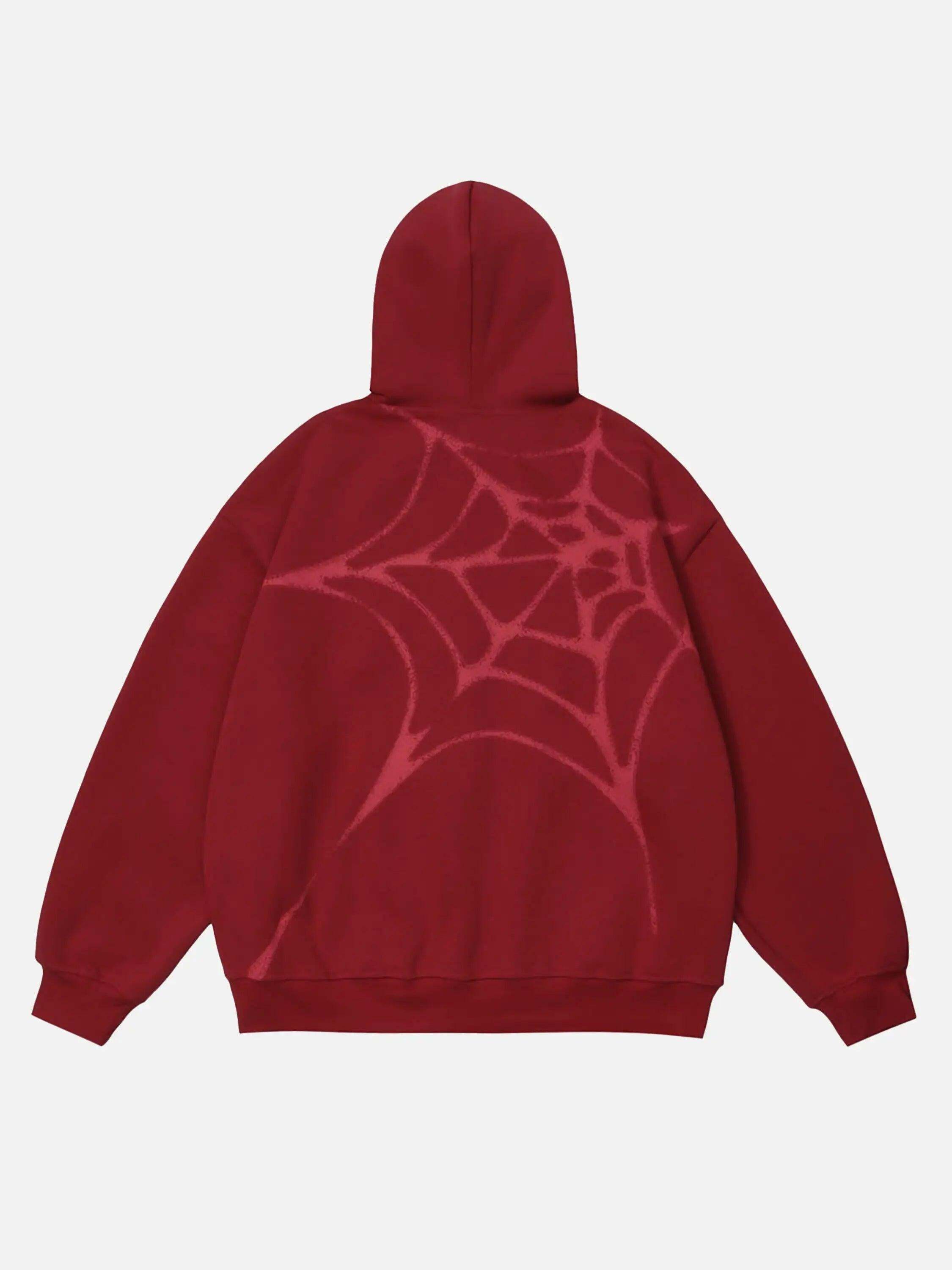 Concert Outfit Flocked Spider Hoodie