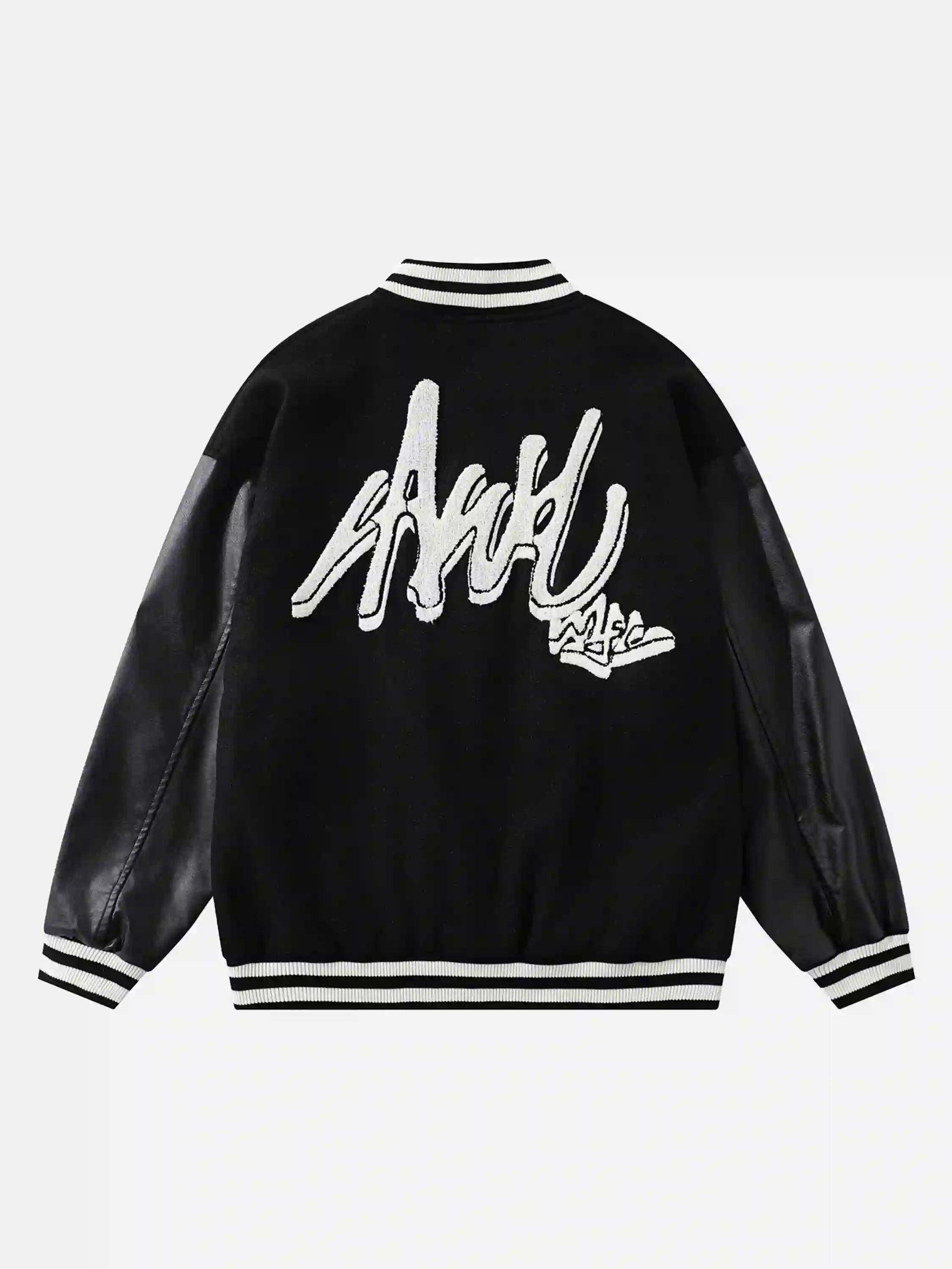 Concert Outfit Flocking Embroidery Baseball Jacket