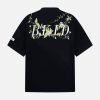 Concert Outfit Floral Embroidered Oversized Short Sleeve T-Shirt