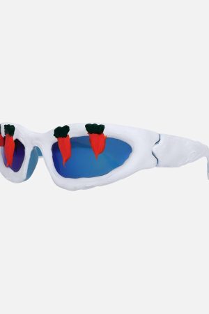Concert Outfit Fun Carrot-Embellished Sunglasses