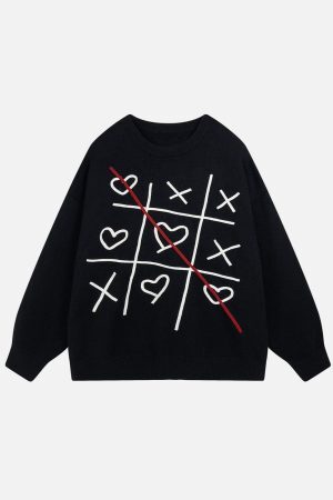 Concert Outfit Fun Embroidery Sweater