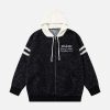 Concert Outfit Fuzzy Zipper Hooded Sweater