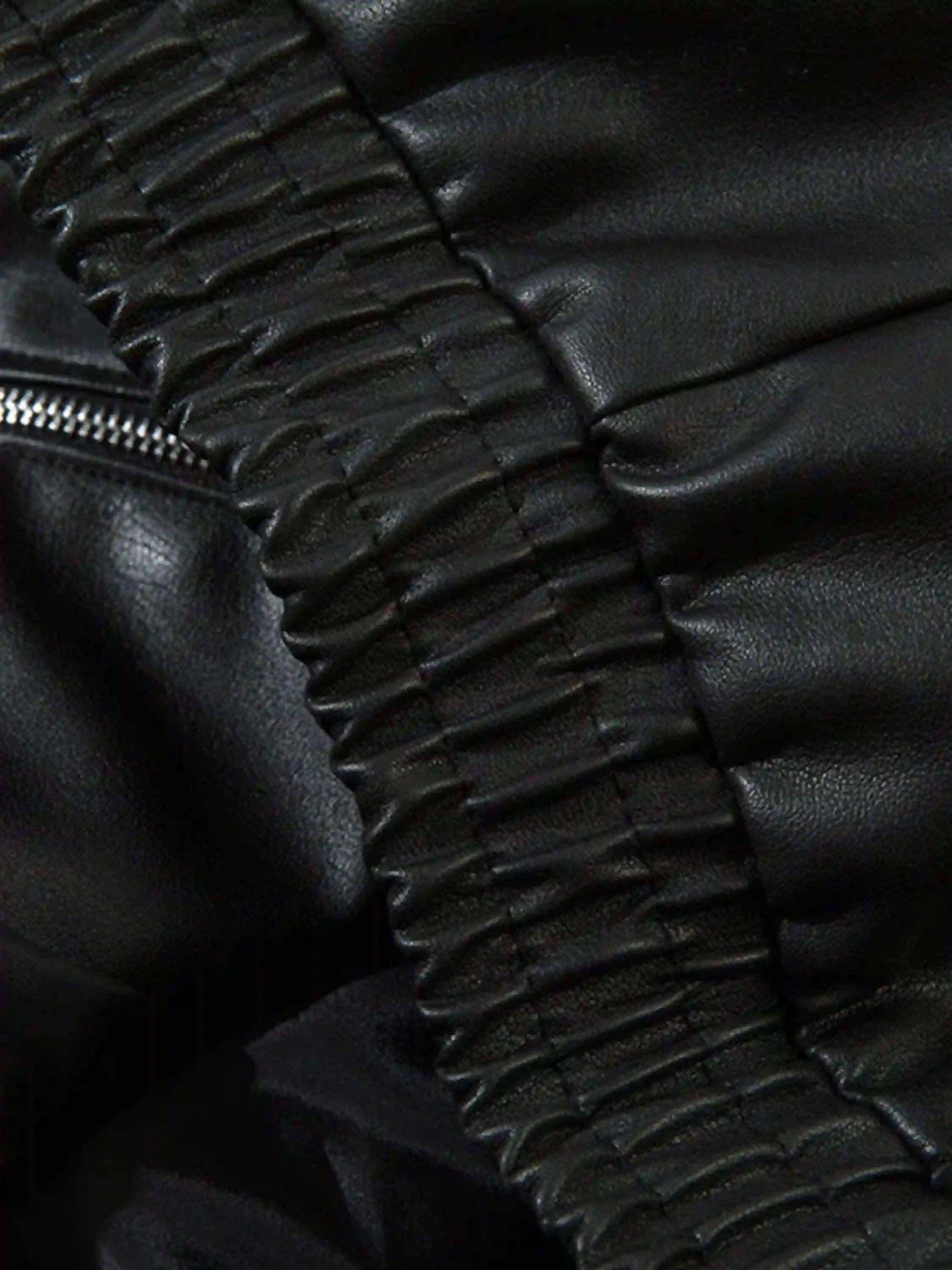 Concert Outfit Gothic Alphabet Patch Racing Collar Jacket
