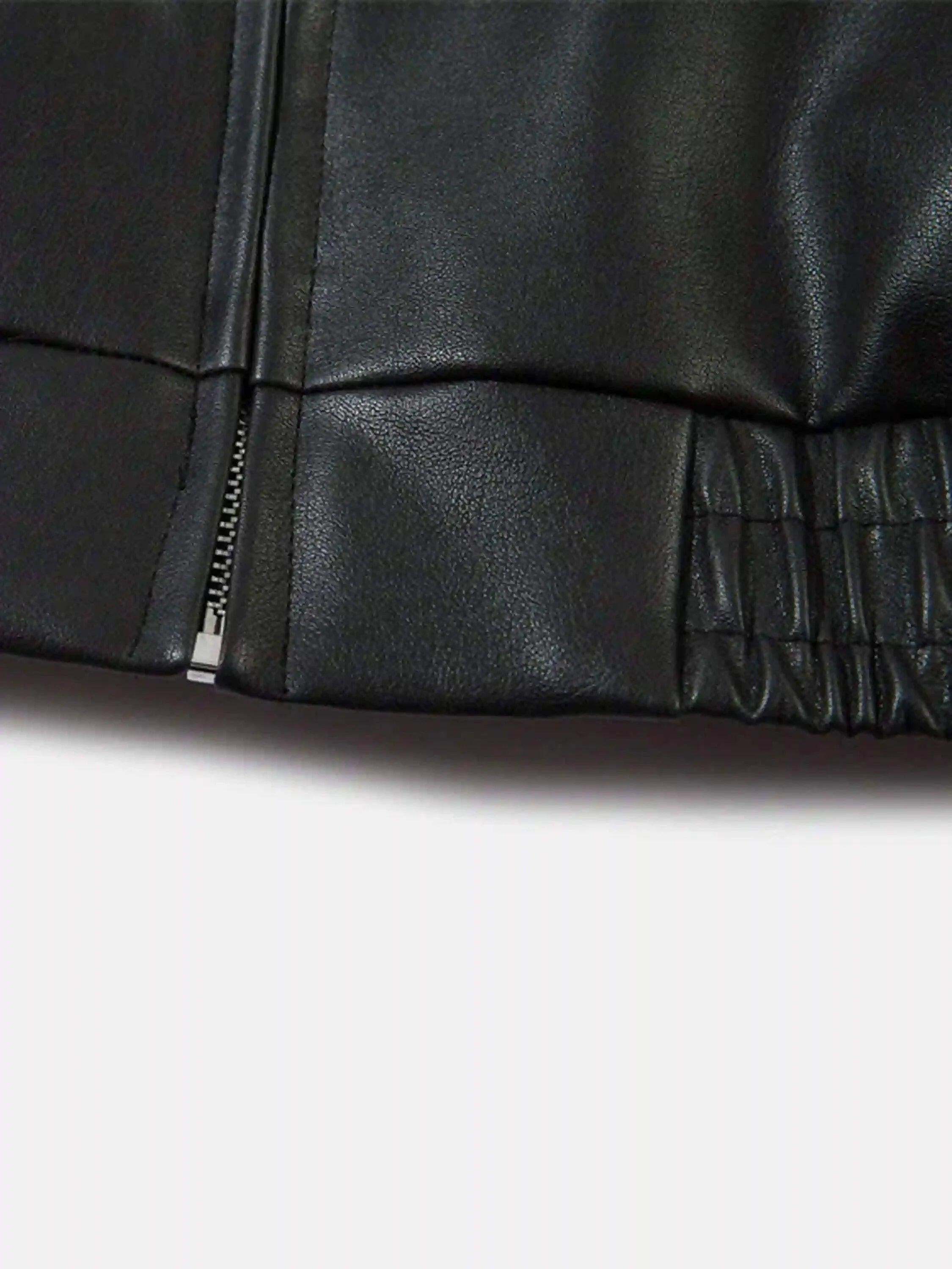 Concert Outfit Gothic Alphabet Patch Racing Collar Jacket