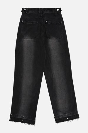 Concert Outfit Gradient Raw Edge Jeans