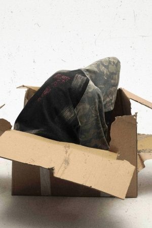 Concert Outfit Graffiti Camouflage Patchwork Hooded Jacket
