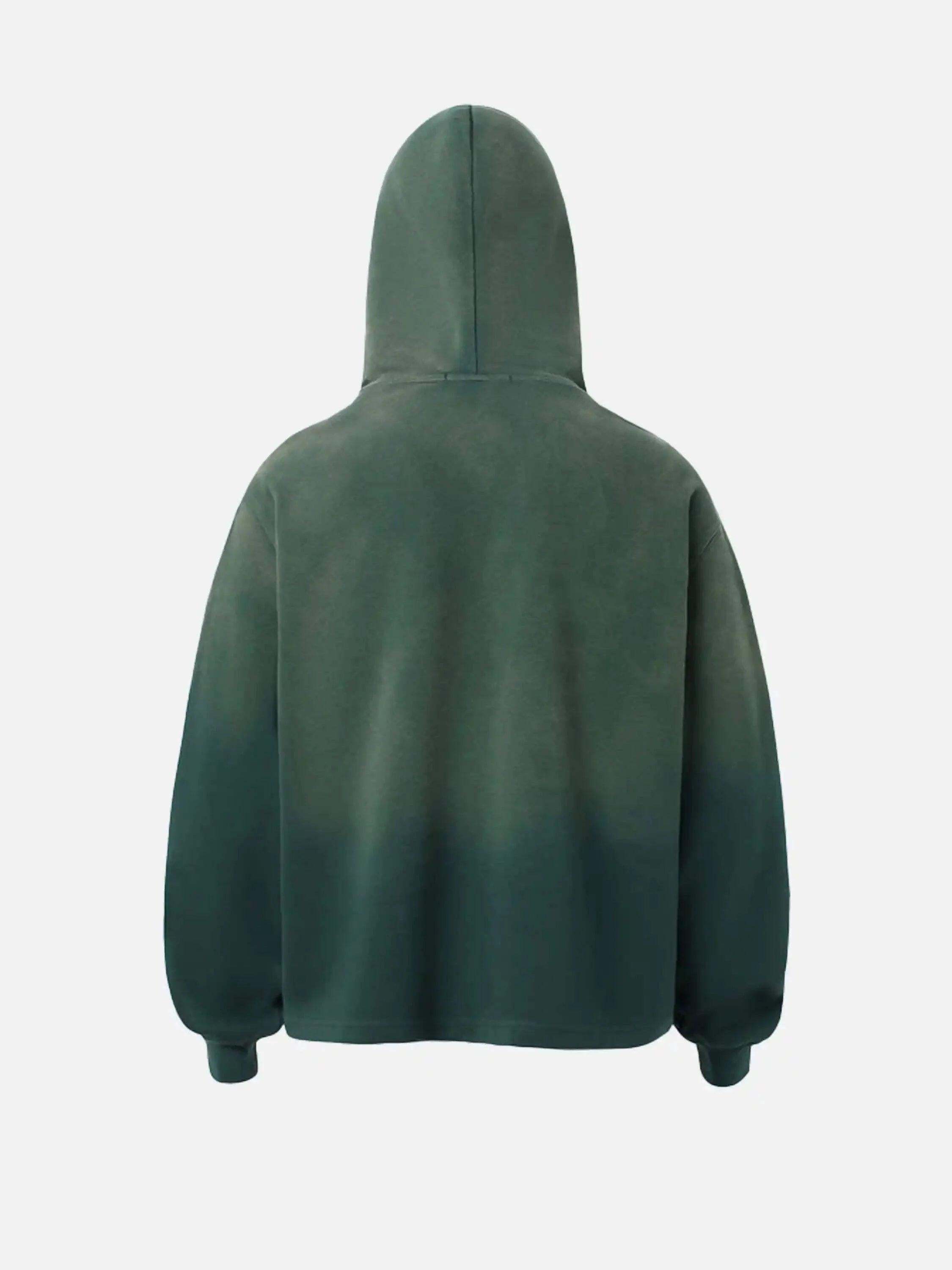 Concert Outfit Graffiti Letter Gradient Distressed Hip-Hop Hoodie