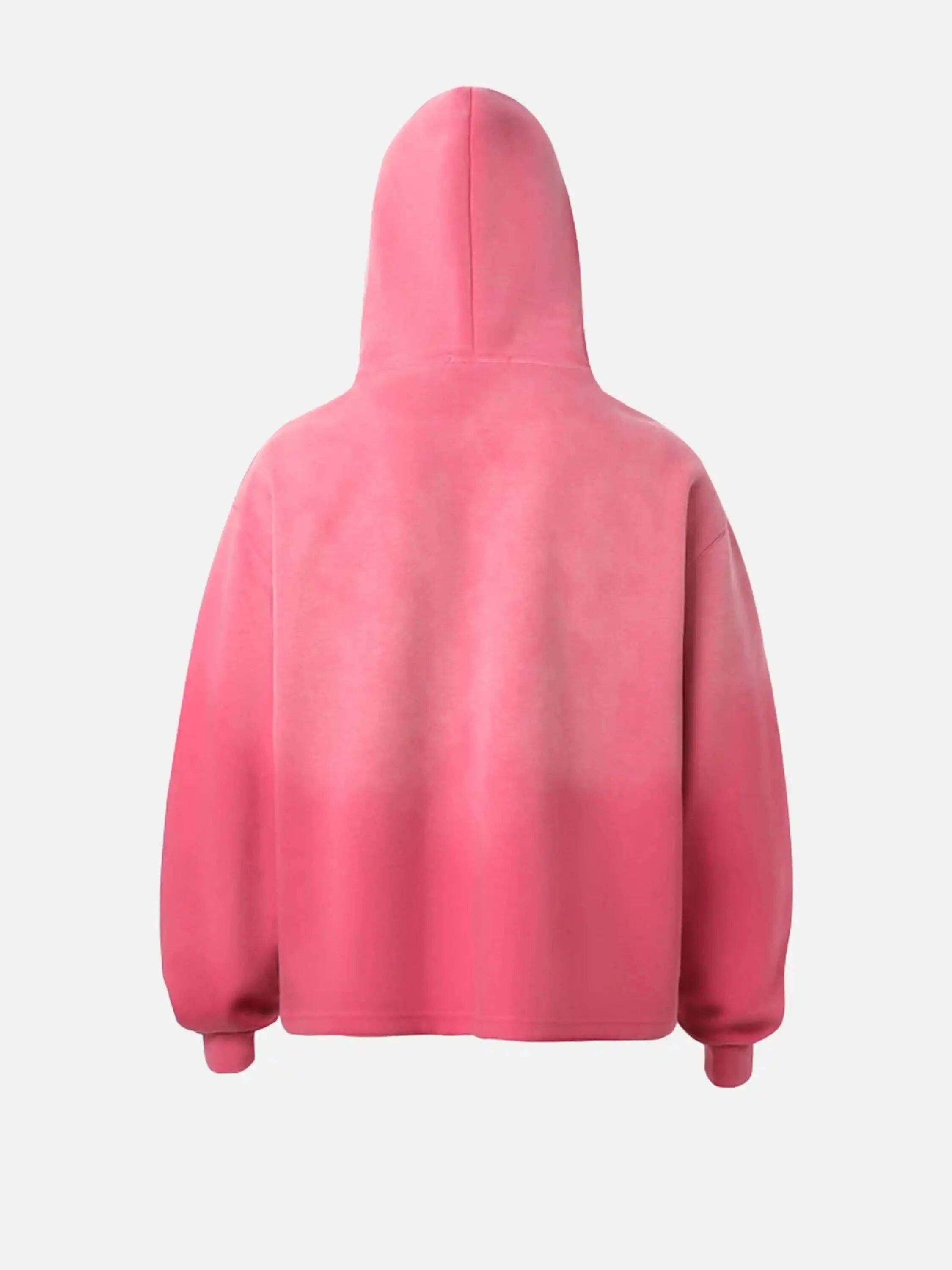 Concert Outfit Graffiti Letter Gradient Distressed Hip-Hop Hoodie