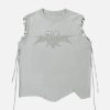 Concert Outfit Graphic Adjustable Straps Vest