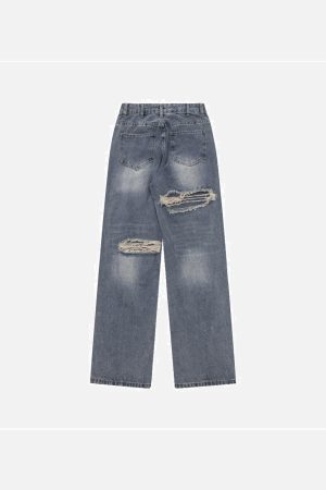 Concert Outfit Hamburger French Fries Ripped Jeans