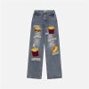 Concert Outfit Hamburger French Fries Ripped Jeans