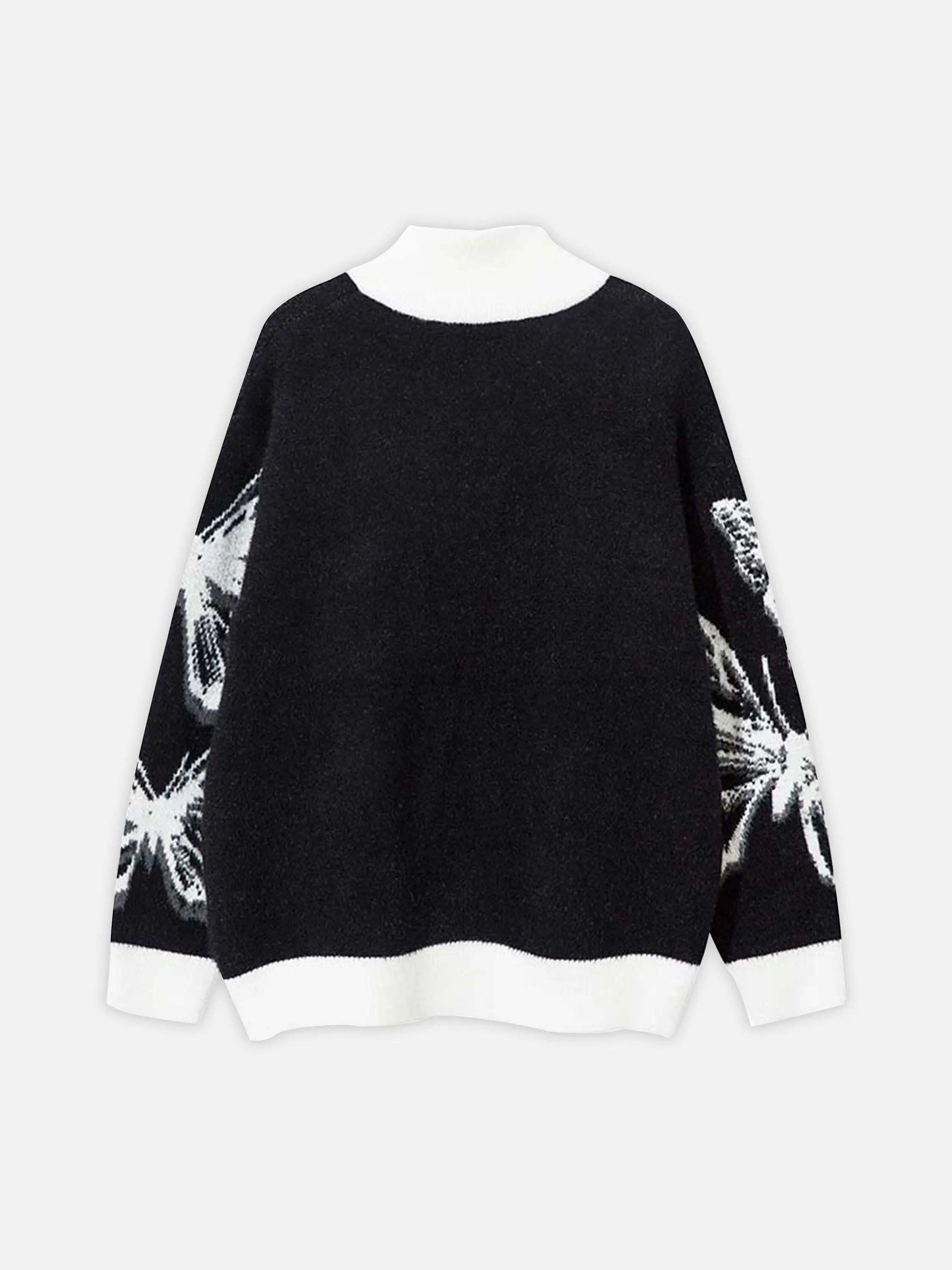 Concert Outfit Hand-Painted Butterfly Mohair Jacquard Cardigan