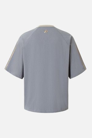 Concert Outfit Heavy Washed Street Metal Collar T-Shirt