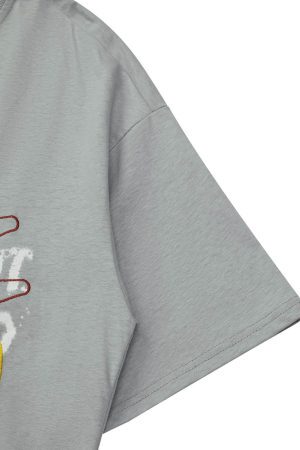 Concert Outfit High Street Embroidered Letters Creative Printed T-Shirt