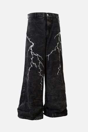 Concert Outfit High Street Hip-Hop Distressed Washed Jeans