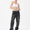 Concert Outfit High Street Hip-Hop Spider Web Denim Pants