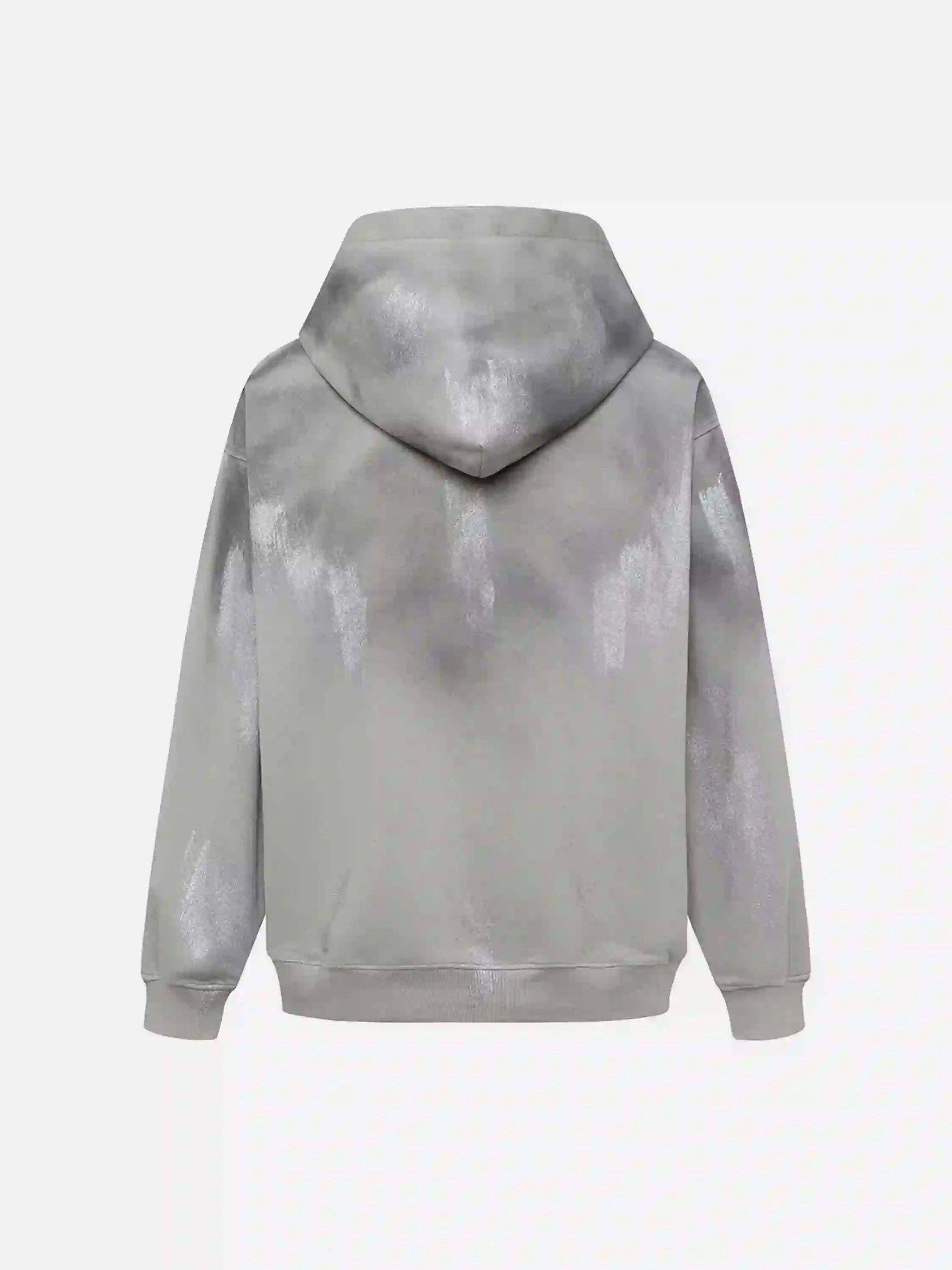 Concert Outfit High Street Hip Hop Spider Web Print Hoodie