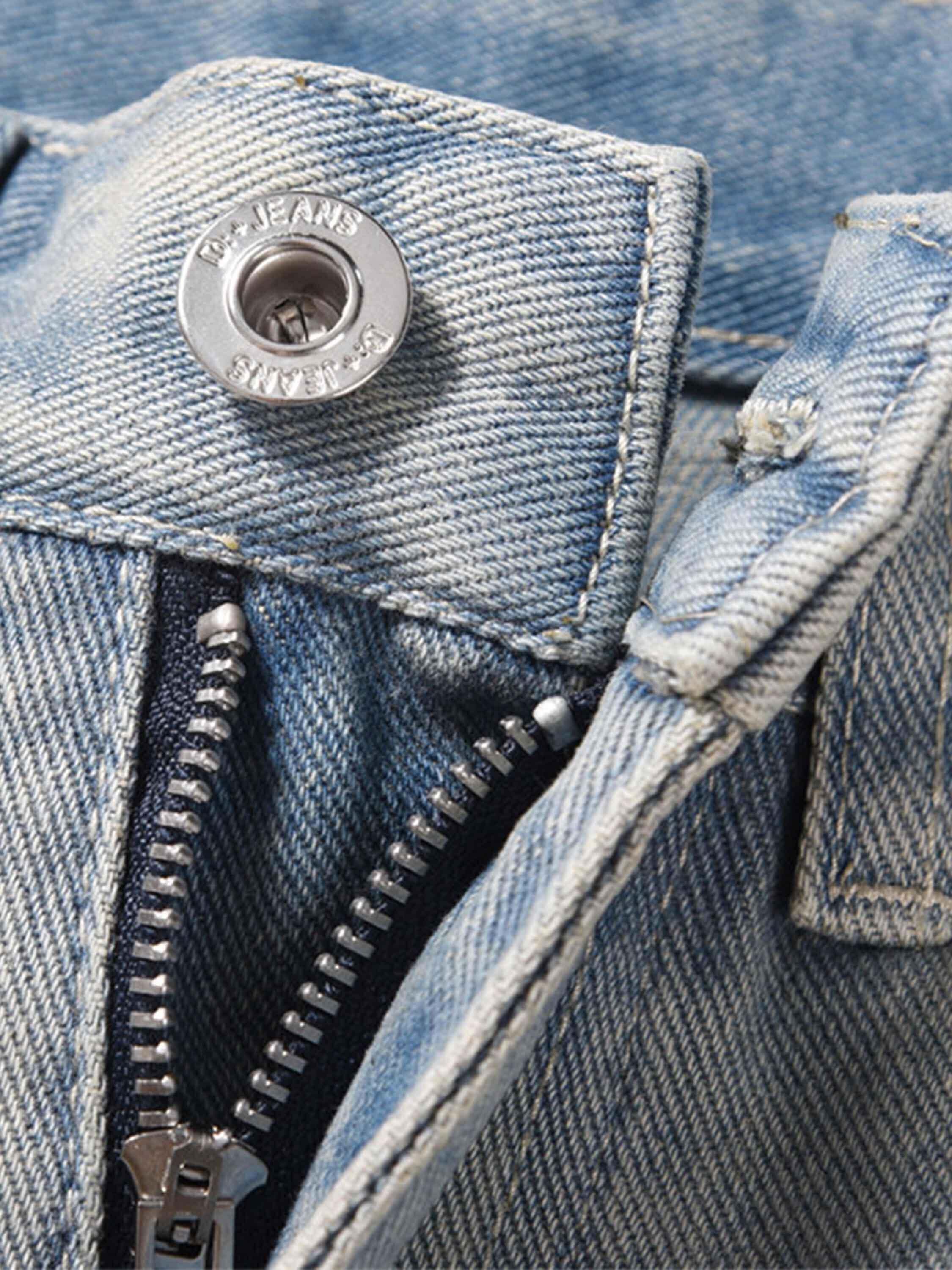 Concert Outfit High Street Hip-Hop Zipper Straight Jeans