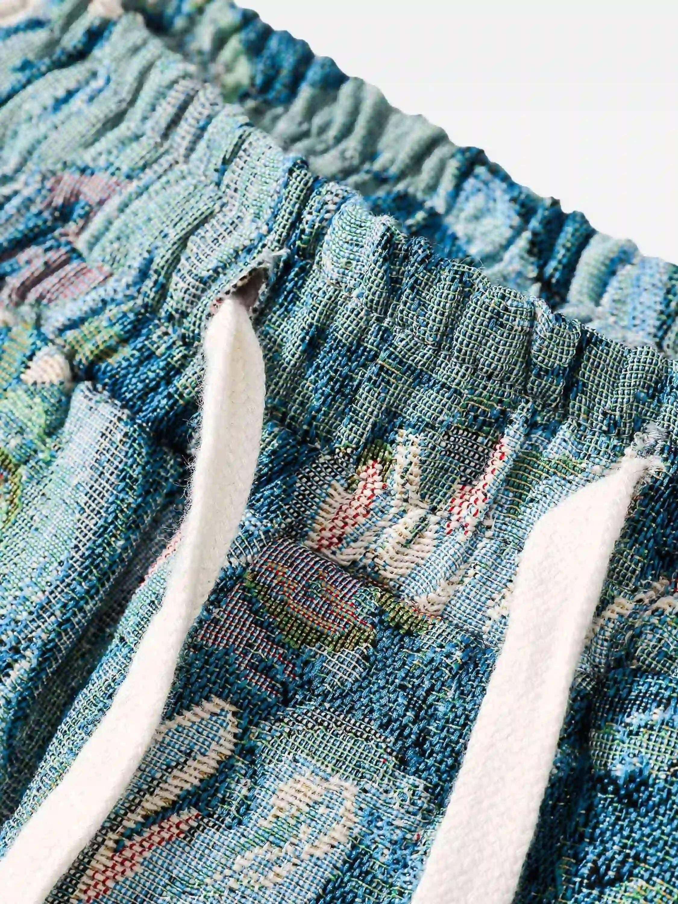 Concert Outfit High Street Jacquard Embroidery Shorts
