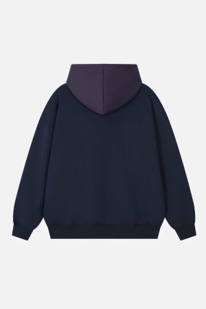 Concert Outfit High Street Letter Print Collision Color Hoodie
