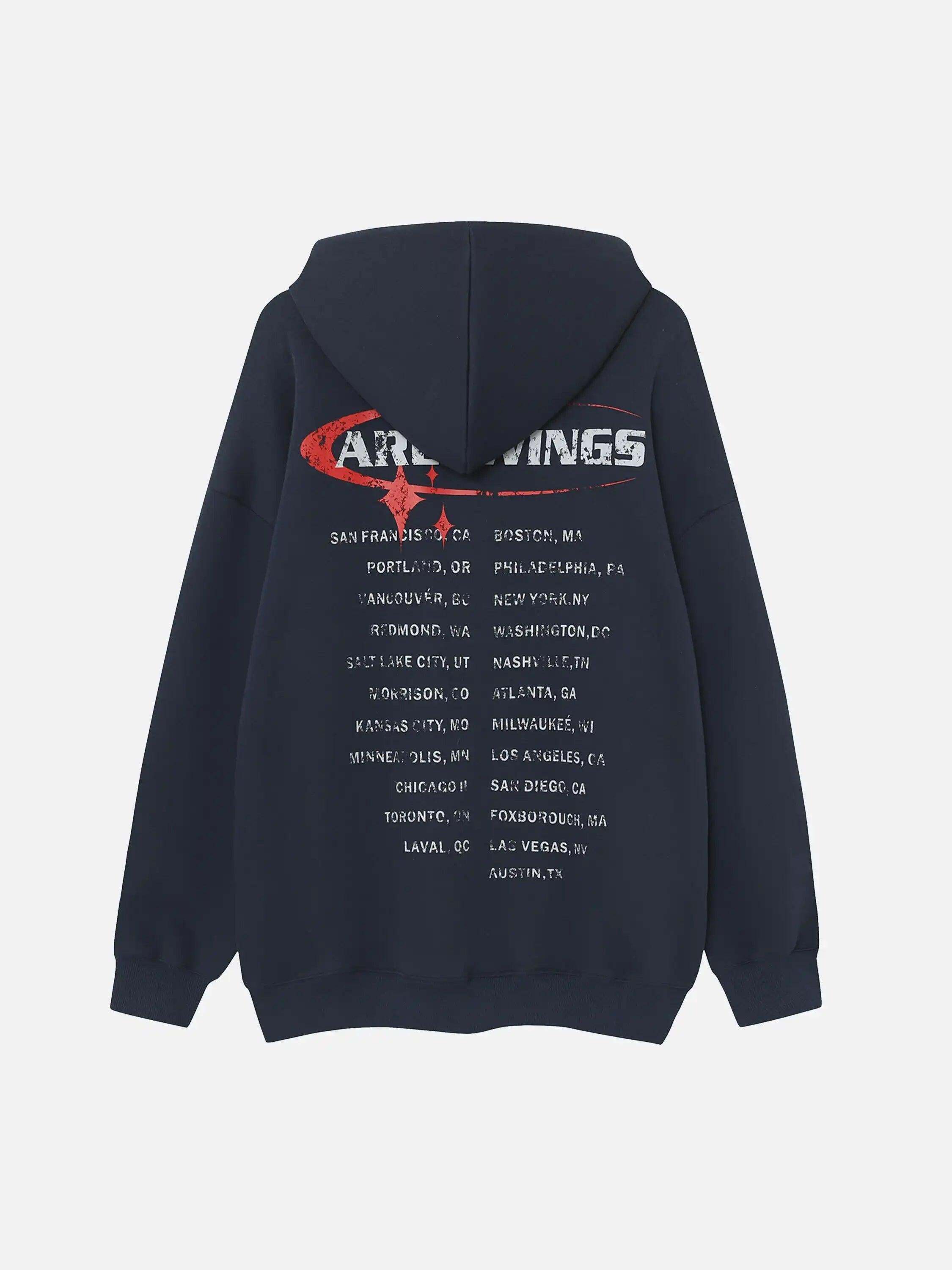 Concert Outfit High Street Lettering Hip-Hop Hoodie